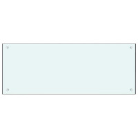 Produktbild för Köksskydd 2 pcs Vit 100 x 40 cm härdat glas