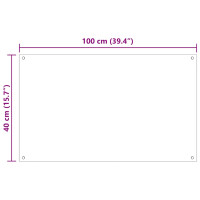 Produktbild för Köksskydd 2 pcs Vit 100 x 40 cm härdat glas