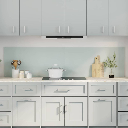 vidaXL Köksskydd 2 pcs Vit 100 x 50 cm härdat glas