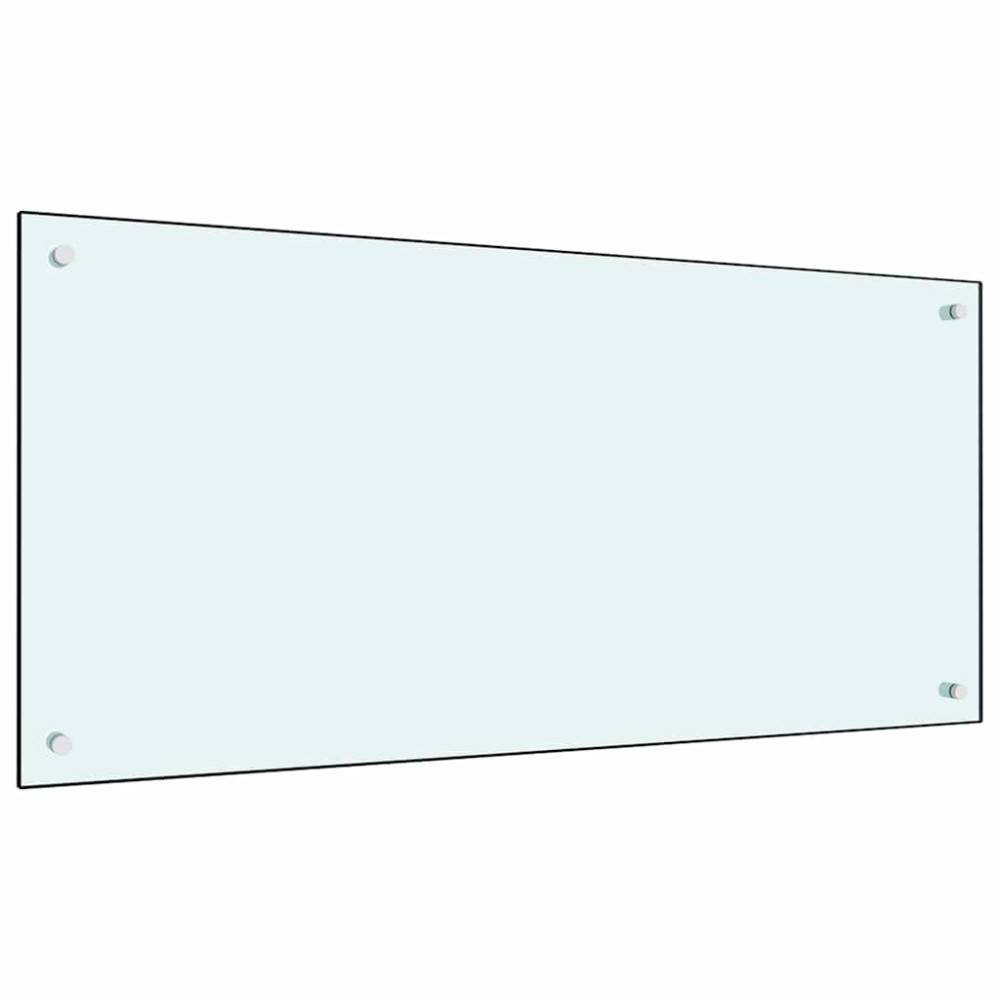 Produktbild för Köksskydd 2 pcs Vit 100 x 50 cm härdat glas