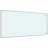 Produktbild för Köksskydd 2 pcs Vit 100 x 50 cm härdat glas