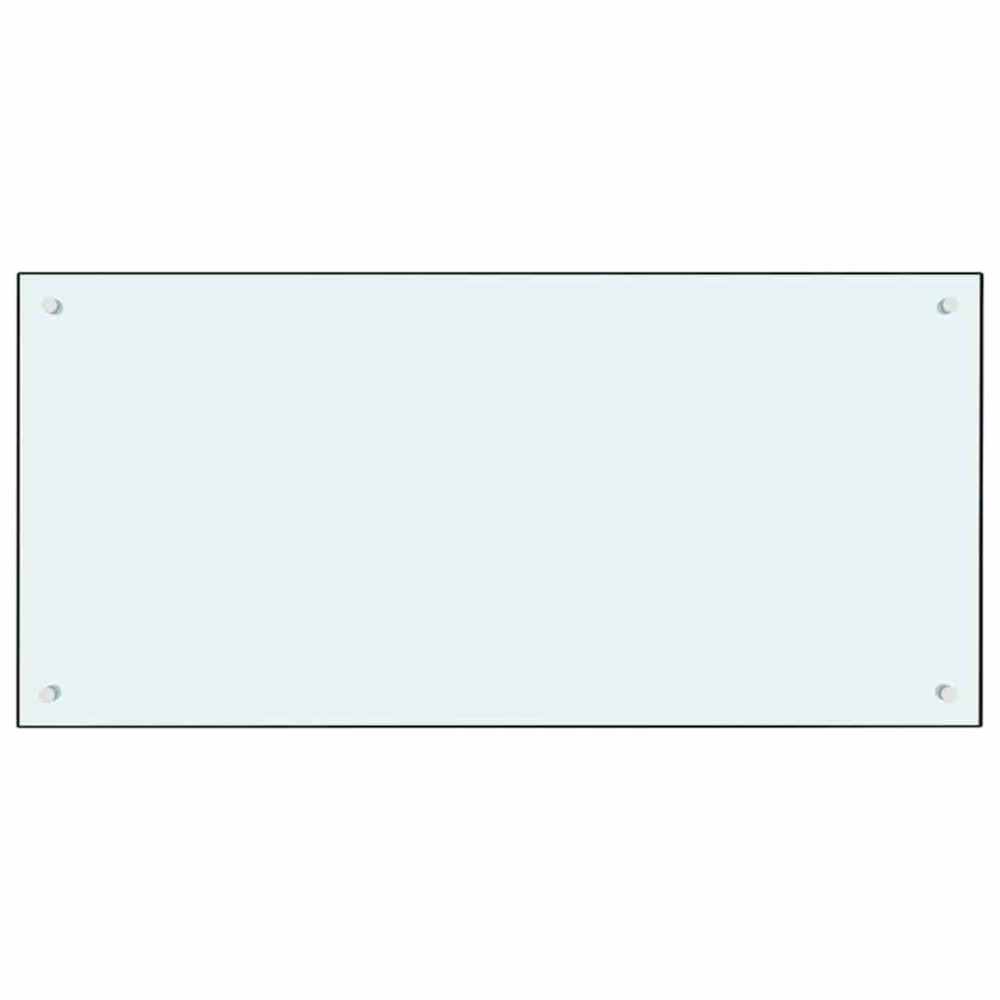 Produktbild för Köksskydd 2 pcs Vit 100 x 50 cm härdat glas