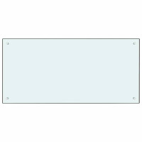 Produktbild för Köksskydd 2 pcs Vit 100 x 50 cm härdat glas