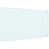 Produktbild för Köksskydd 2 pcs Vit 100 x 60 cm härdat glas