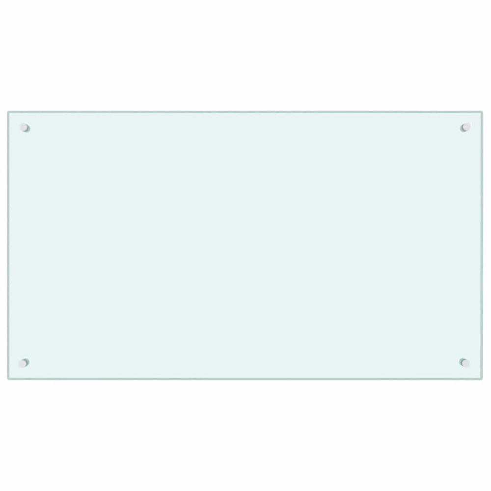 Produktbild för Köksskydd 2 pcs Vit 100 x 60 cm härdat glas