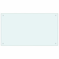 Produktbild för Köksskydd 2 pcs Vit 100 x 60 cm härdat glas