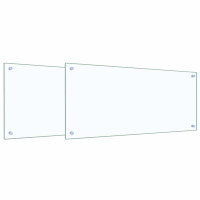 Produktbild för Köksskydd 2 pcs Transparent 90 x 40 cm härdat glas