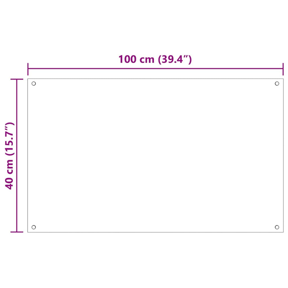 Produktbild för Köksskydd 2 pcs Transparent 100 x 40 cm härdat glas