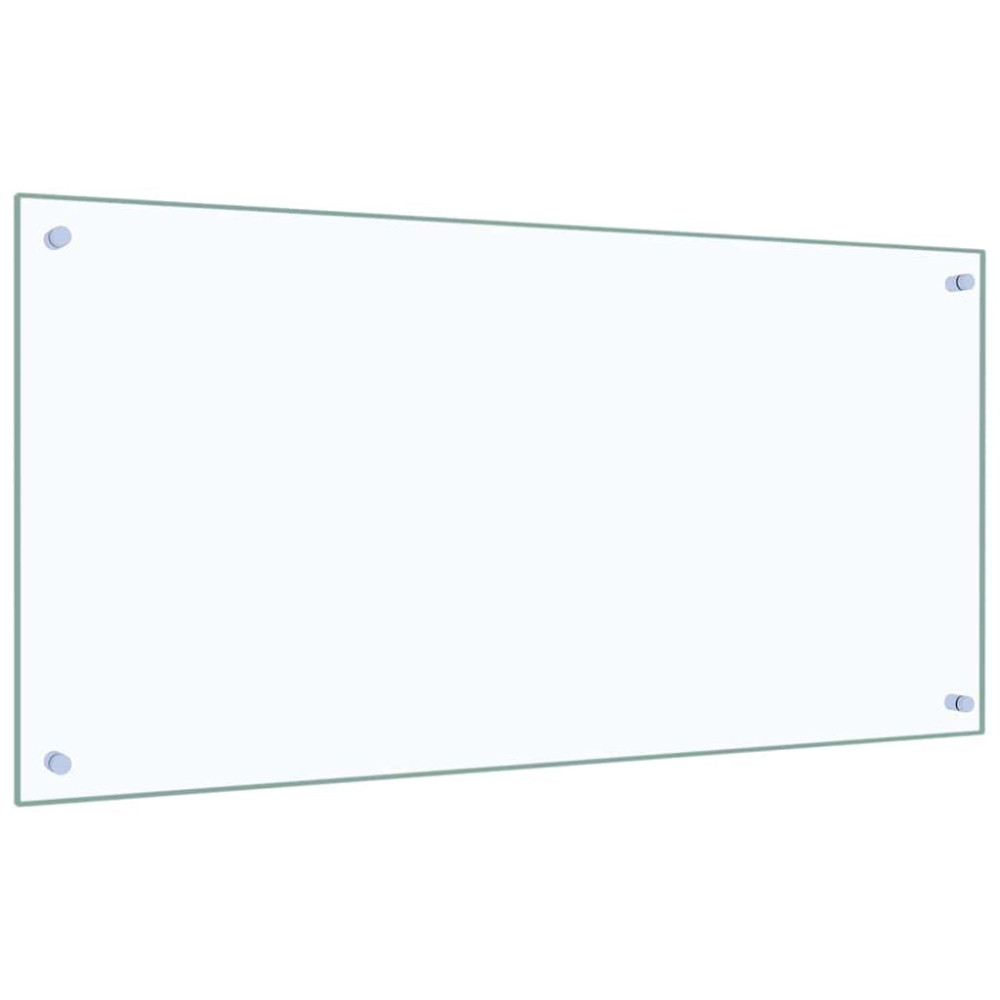Produktbild för Köksskydd 2 pcs Transparent 100 x 50 cm härdat glas