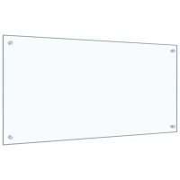 Produktbild för Köksskydd 2 pcs Transparent 100 x 50 cm härdat glas