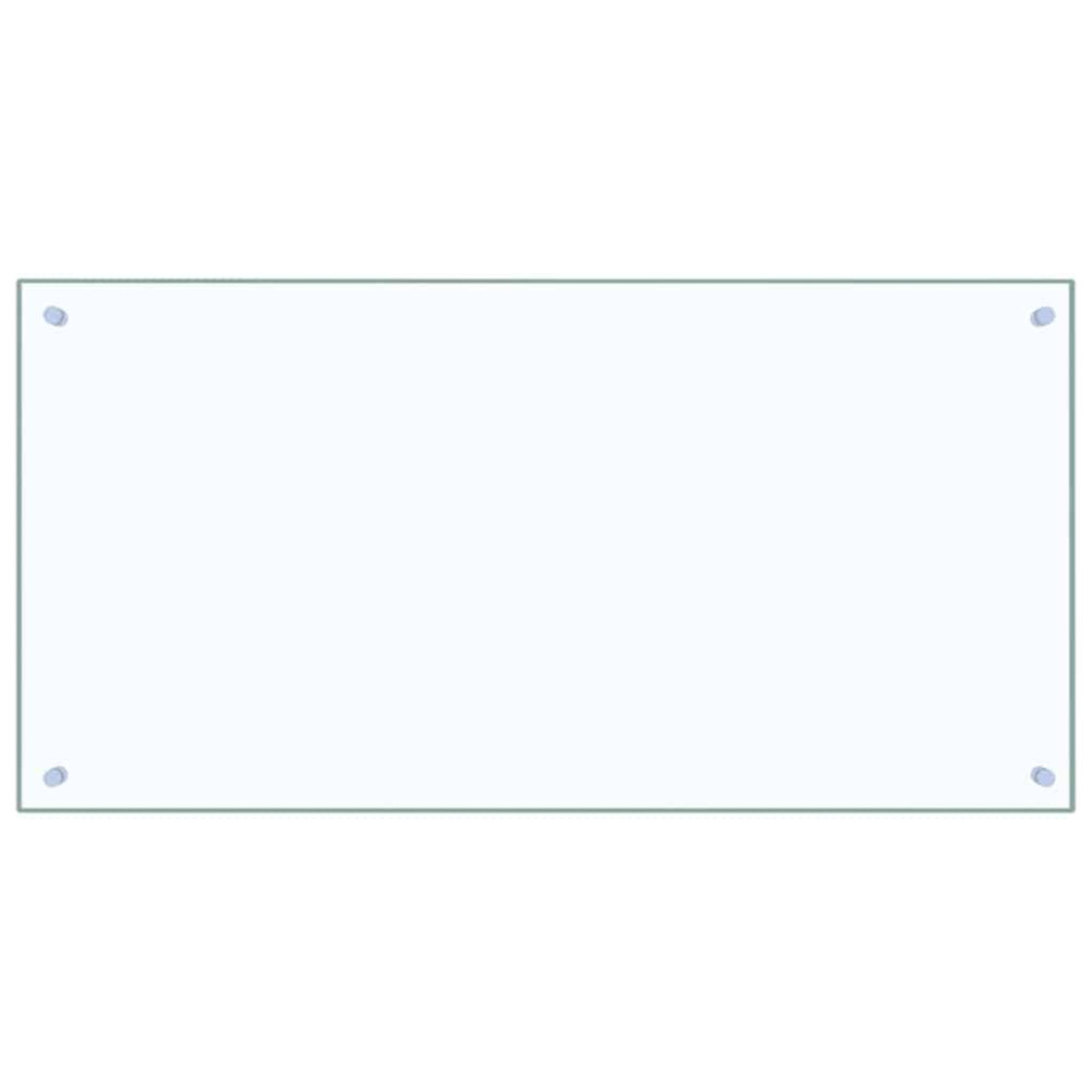 Produktbild för Köksskydd 2 pcs Transparent 100 x 50 cm härdat glas