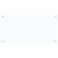 Produktbild för Köksskydd 2 pcs Transparent 100 x 50 cm härdat glas