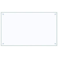 Produktbild för Köksskydd 2 pcs Transparent 100 x 60 cm härdat glas