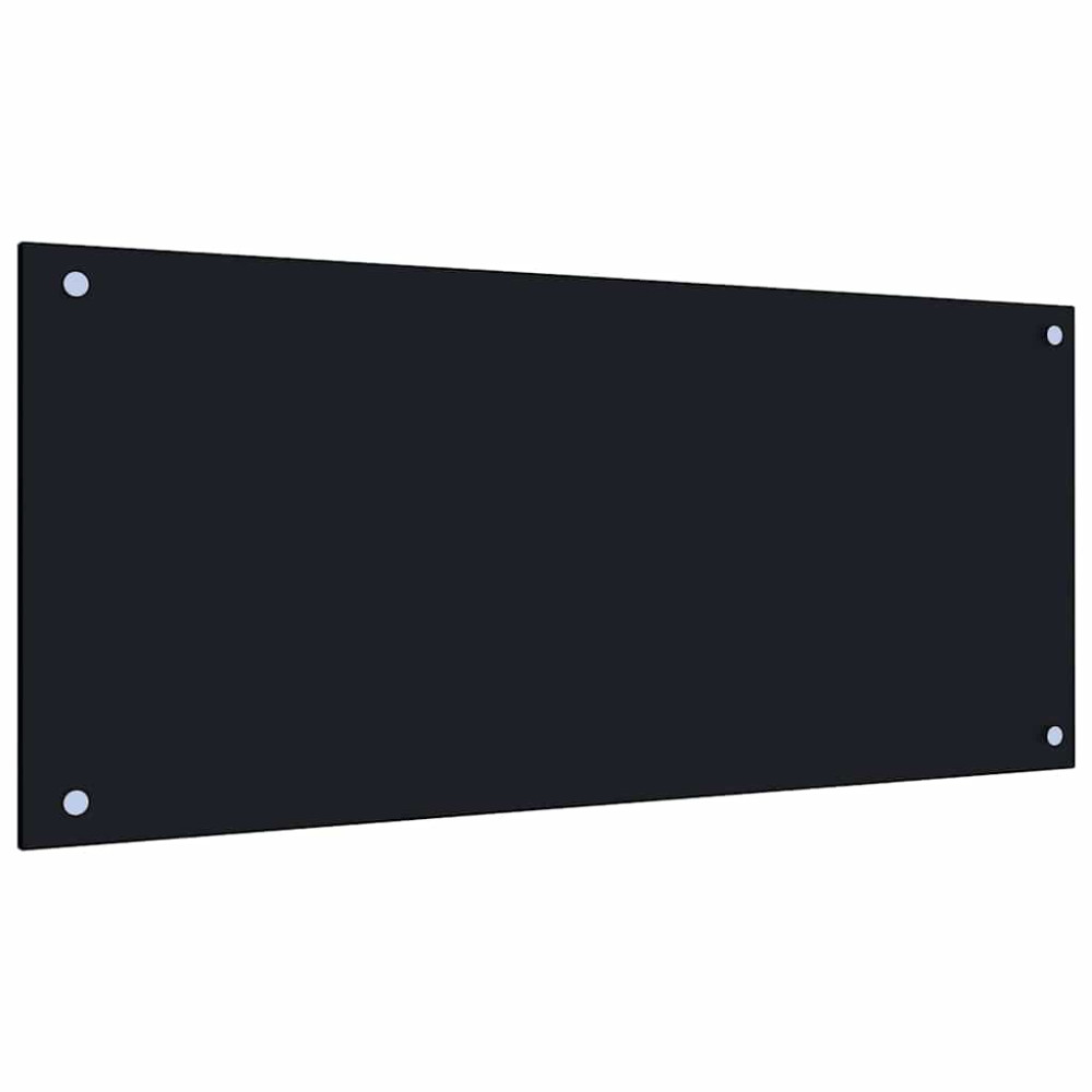 Produktbild för Köksskydd 2 pcs Svart 90 x 40 cm härdat glas
