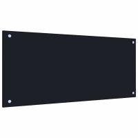 Produktbild för Köksskydd 2 pcs Svart 90 x 40 cm härdat glas