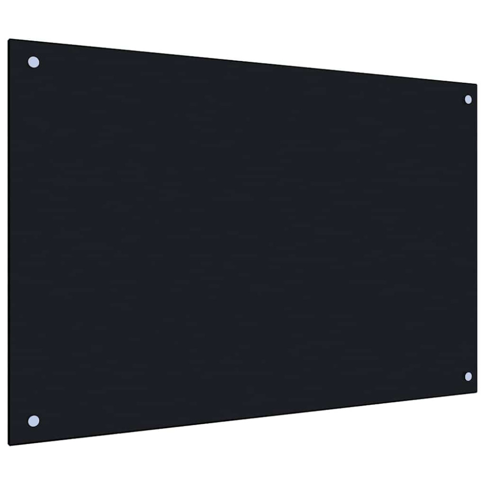 Produktbild för Köksskydd 2 pcs Svart 90 x 50 cm härdat glas