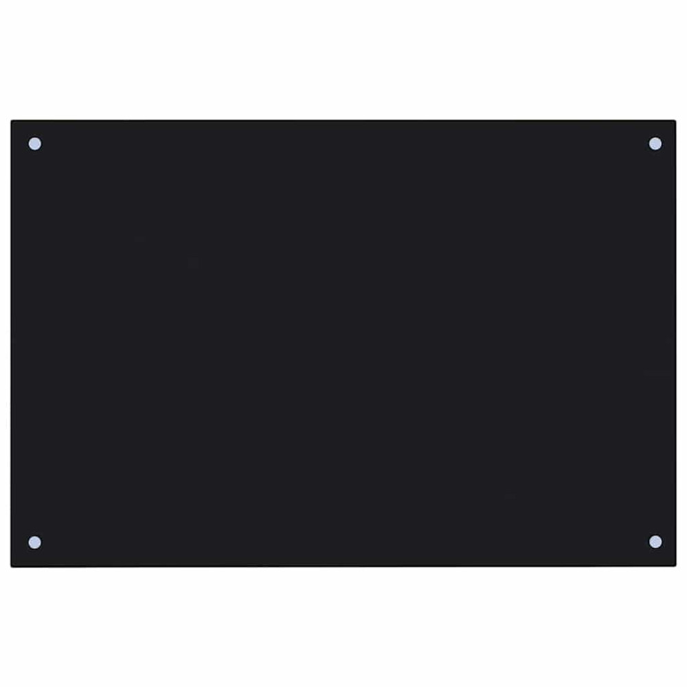 Produktbild för Köksskydd 2 pcs Svart 90 x 50 cm härdat glas