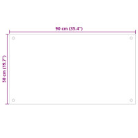 Produktbild för Köksskydd 2 pcs Svart 90 x 50 cm härdat glas