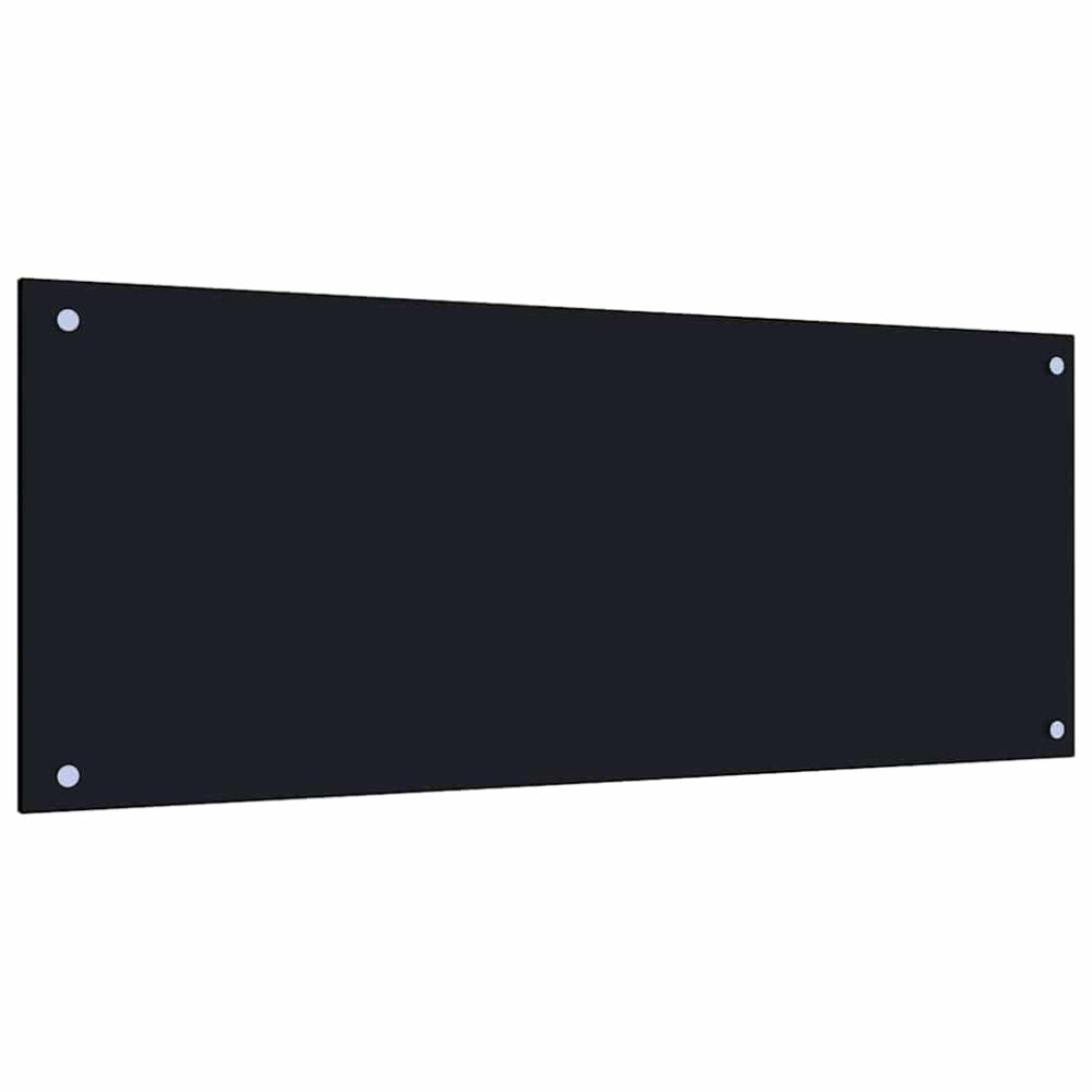 Produktbild för Köksskydd 2 pcs Svart 100 x 40 cm härdat glas