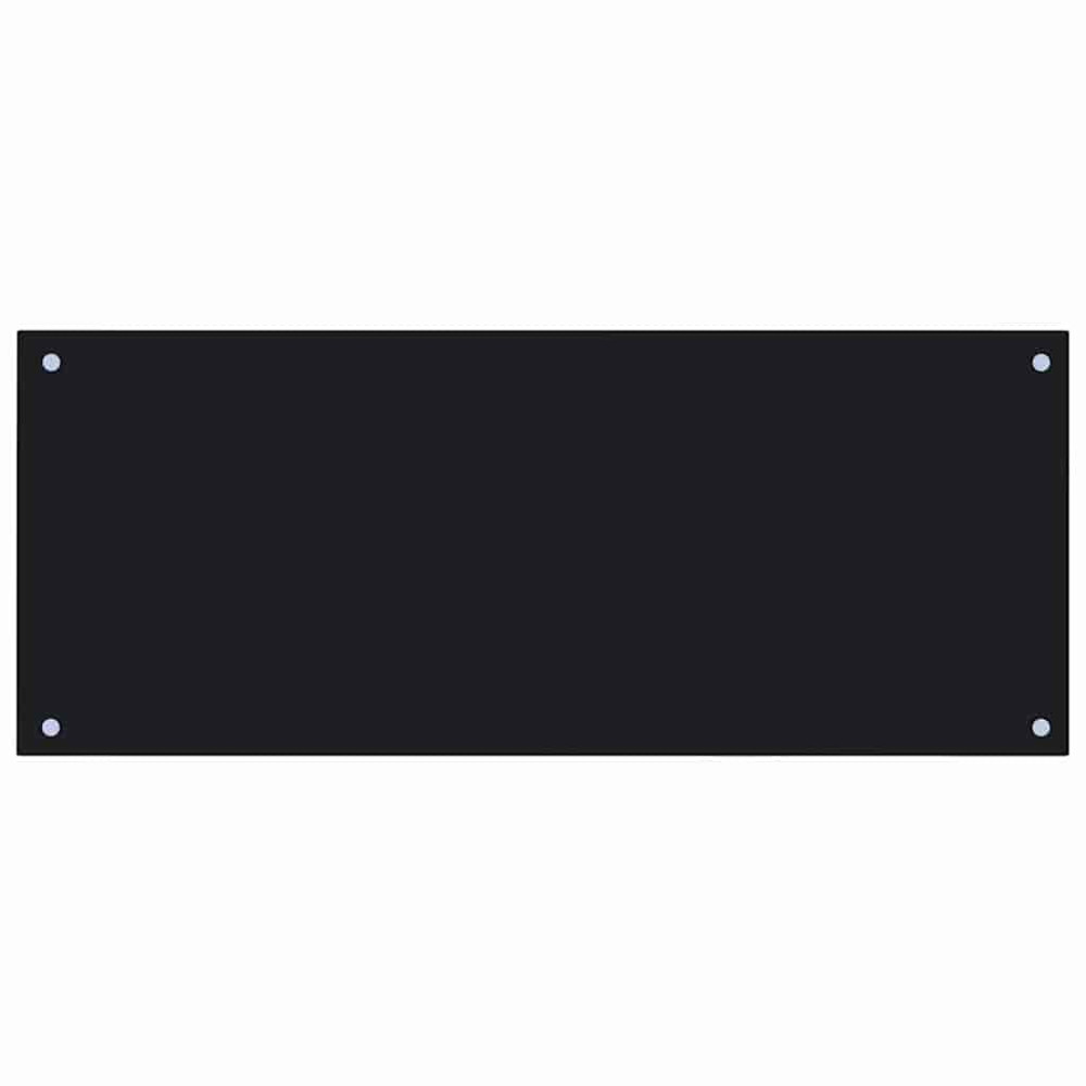 Produktbild för Köksskydd 2 pcs Svart 100 x 40 cm härdat glas