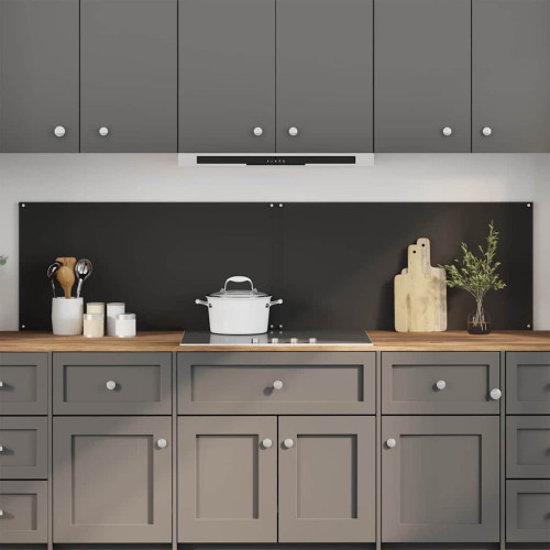 vidaXL Köksskydd 2 pcs Svart 100 x 50 cm härdat glas
