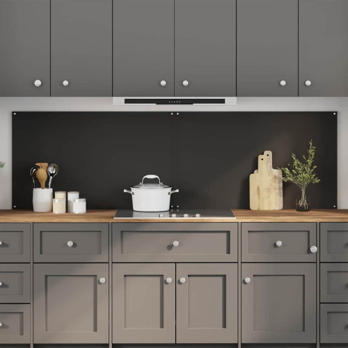 vidaXL Köksskydd 2 pcs Svart 100 x 60 cm härdat glas