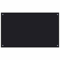 Produktbild för Köksskydd 2 pcs Svart 100 x 60 cm härdat glas