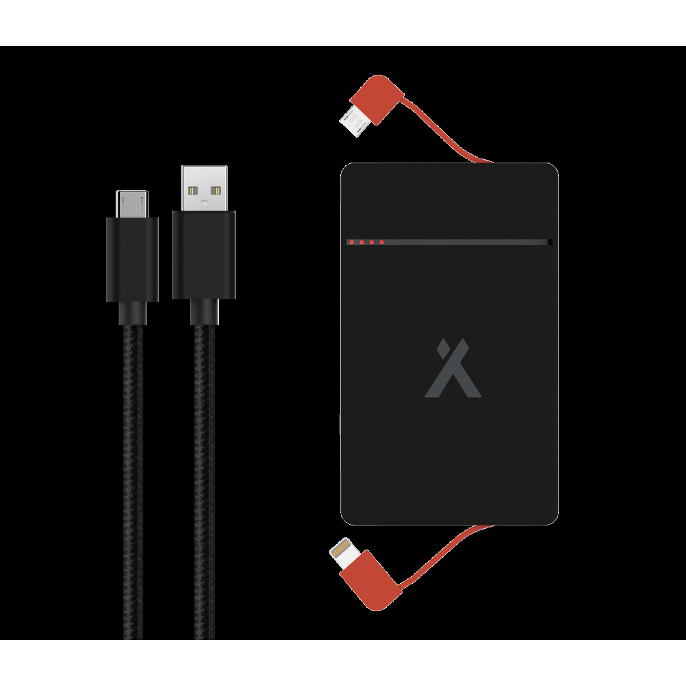 Produktbild för Bear Grylls 3000mAh Power Bank with Built-in Lightning & Micro USB Cable