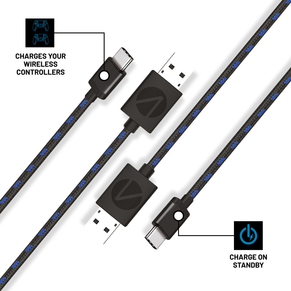 Produktbild för Stealth SP-C10 V 3m Twin Play & Charge Cables for PS5