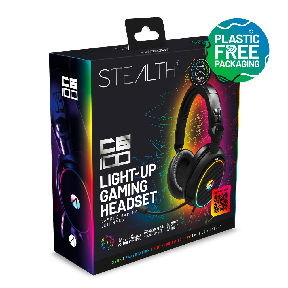 Produktbild för Stealth C6-100 Light Up Gaming Headset for  XBOX, PS4/PS5, Switch, PC
