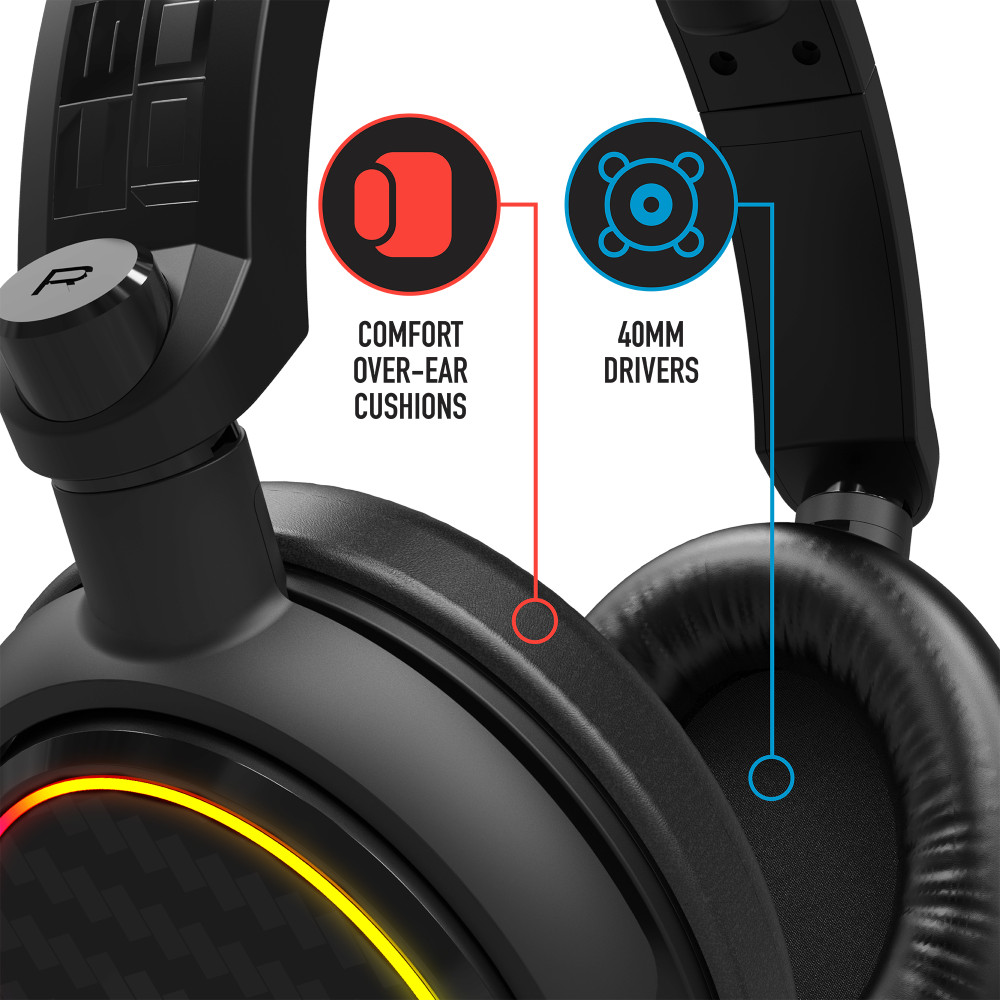 Produktbild för Stealth C6-100 Light Up Gaming Headset for  XBOX, PS4/PS5, Switch, PC