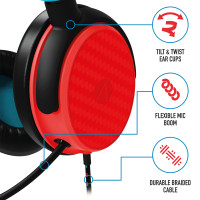 Produktbild för Stealth C6-100 Gaming Headset for Switch, XBOX, PS4/PS5, PC - Neon Blue/Red