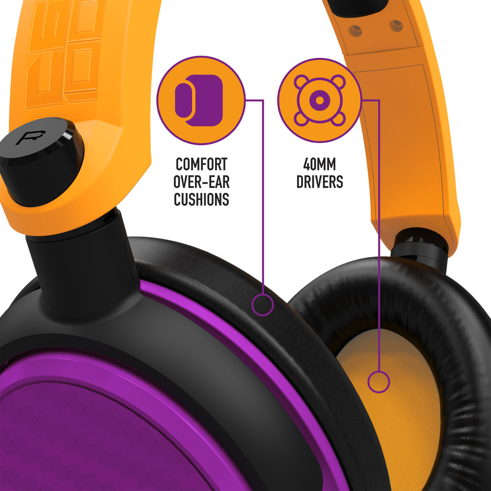 Produktbild för Stealth C6-100 Gaming Headset for Switch, XBOX, PS4/PS5, PC - Neon Orange/Purple