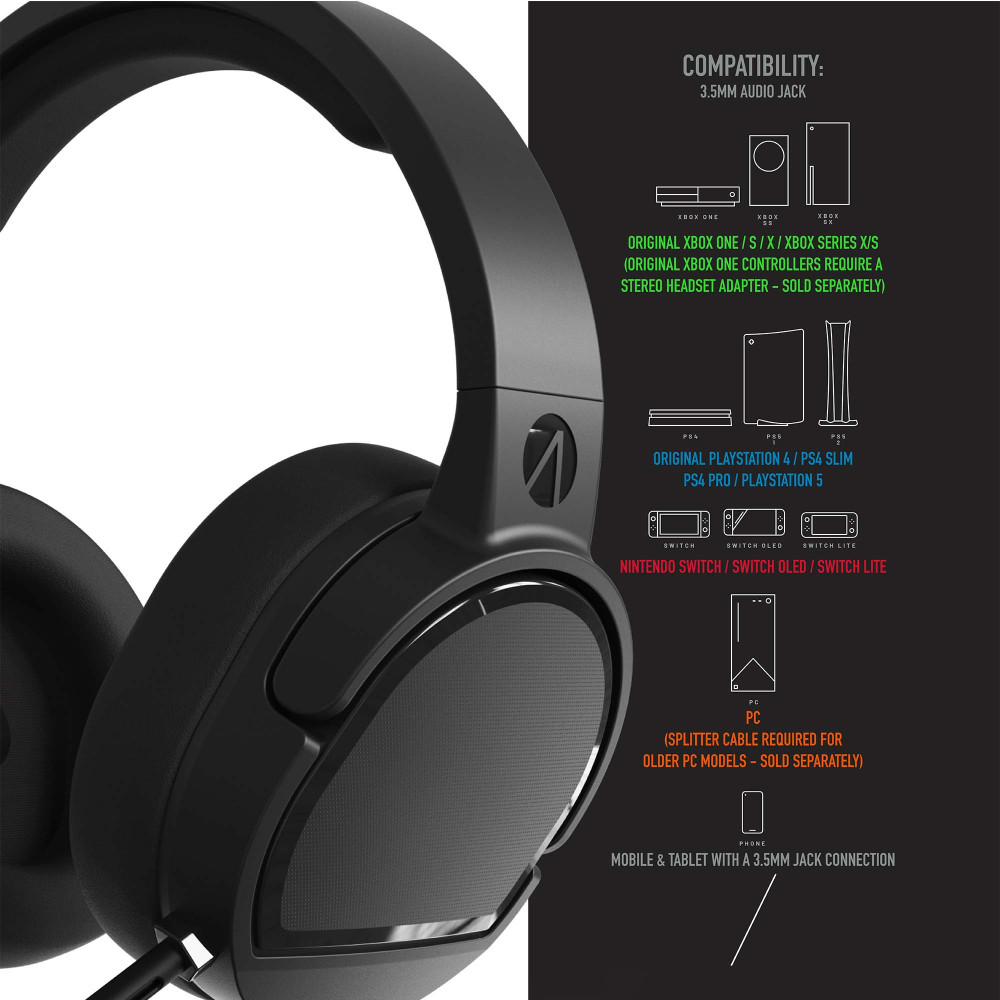 Produktbild för Stealth PANTHER Performance Gaming Headset for XBOX, PS4/PS5, Switch, PC - Black