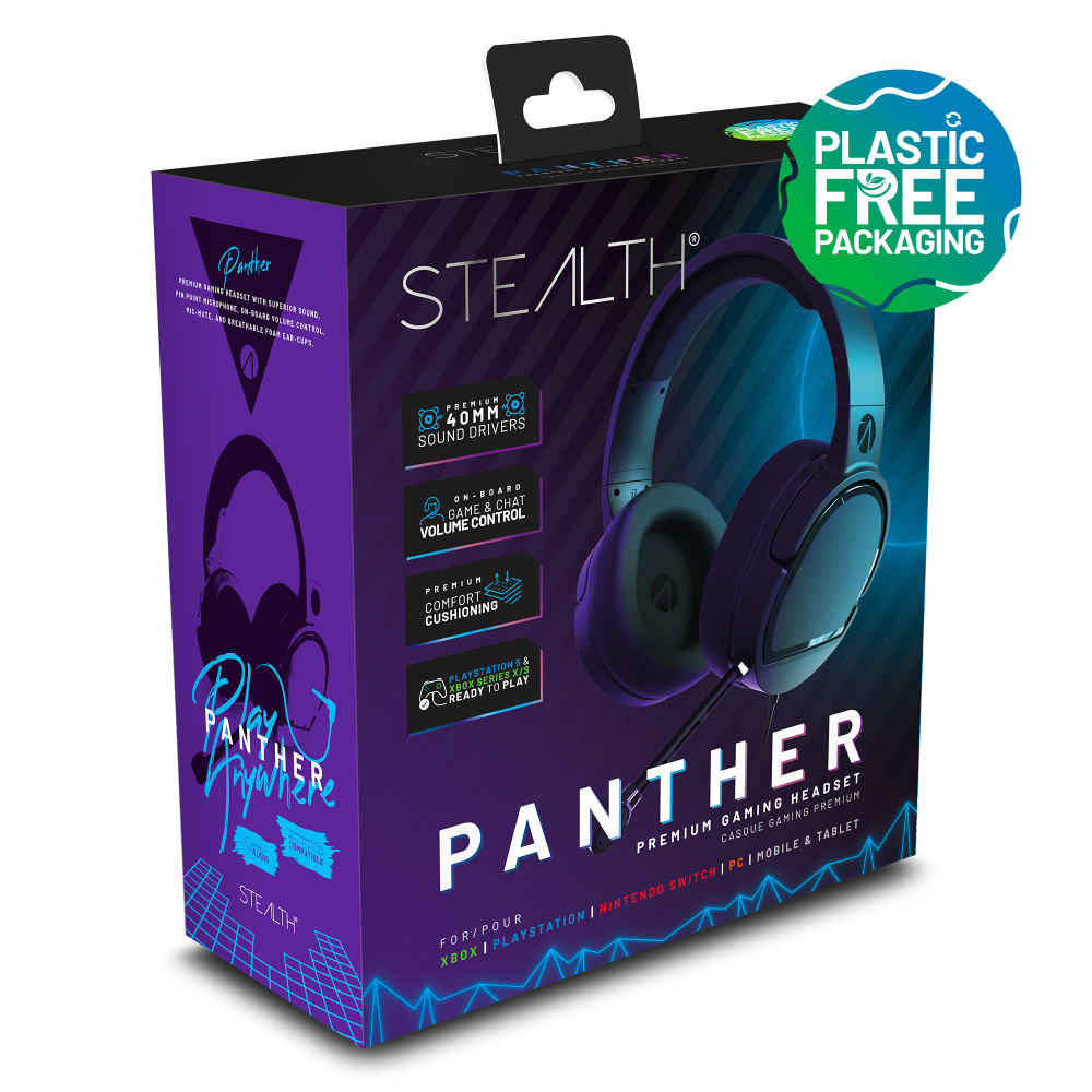 Produktbild för Stealth PANTHER Performance Gaming Headset for XBOX, PS4/PS5, Switch, PC - Black