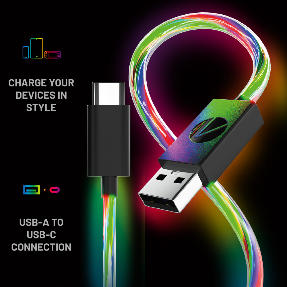Produktbild för Stealth Light Up Charging Cables Multiformat - 2m Twin Pack
