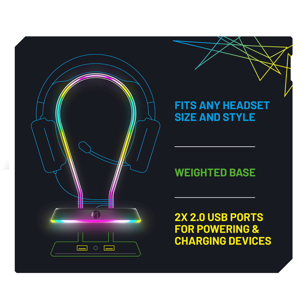 Produktbild för Stealth Light Up Charging Headset Stand