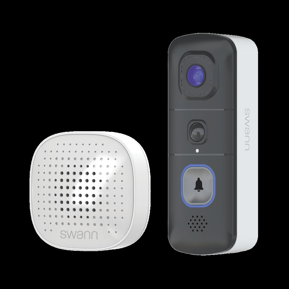 Produktbild för Swann EVO Trådlös Videodörrklocka med SwannShield AI röstassistent