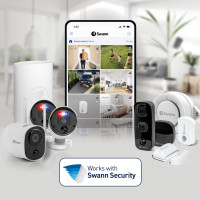 Produktbild för Swann EVO Trådlös Videodörrklocka med SwannShield AI röstassistent