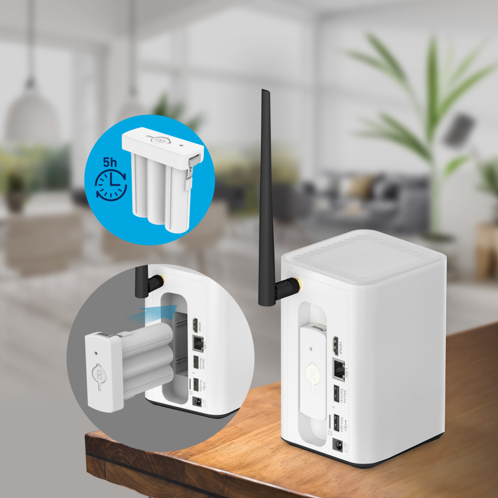 Produktbild för Swann MaxRanger4K™ 2-Pack Trådlös Kamera Övervakningssystem inkl 64GB SD Card Hub