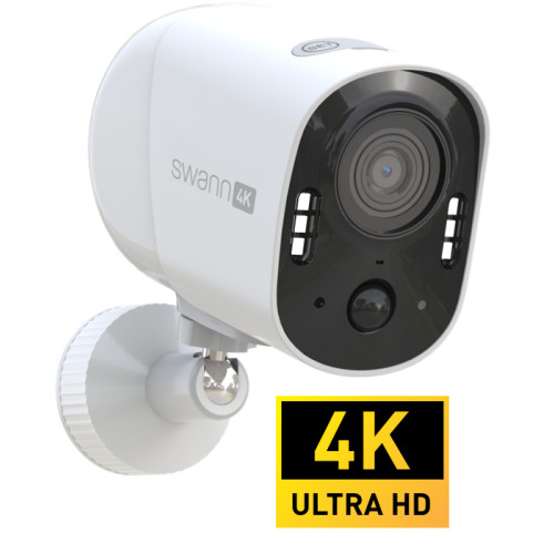 Swann Swann Xtreem4K Trådlös säkerhetskamera med lång batteritid, 2-vägs kommunikation, siren & värme + rörelsedetektion