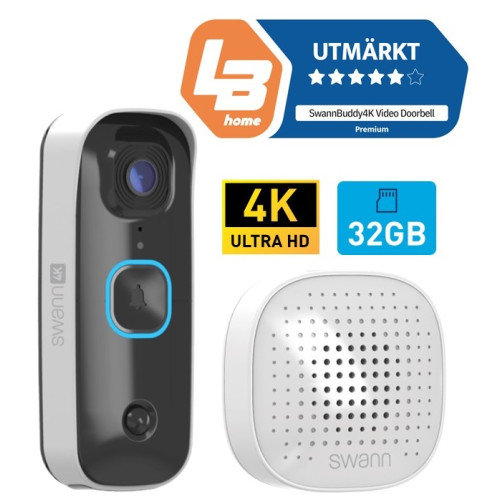 Swann Swann Buddy4K Videodörrklocka med SwannShield AI röstassistent