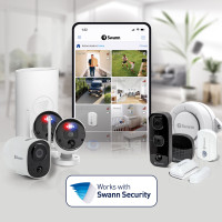 Produktbild för Swann Buddy4K Videodörrklocka med SwannShield AI röstassistent