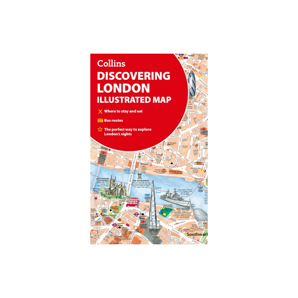 Produktbild för Discovering London Illustrated Map