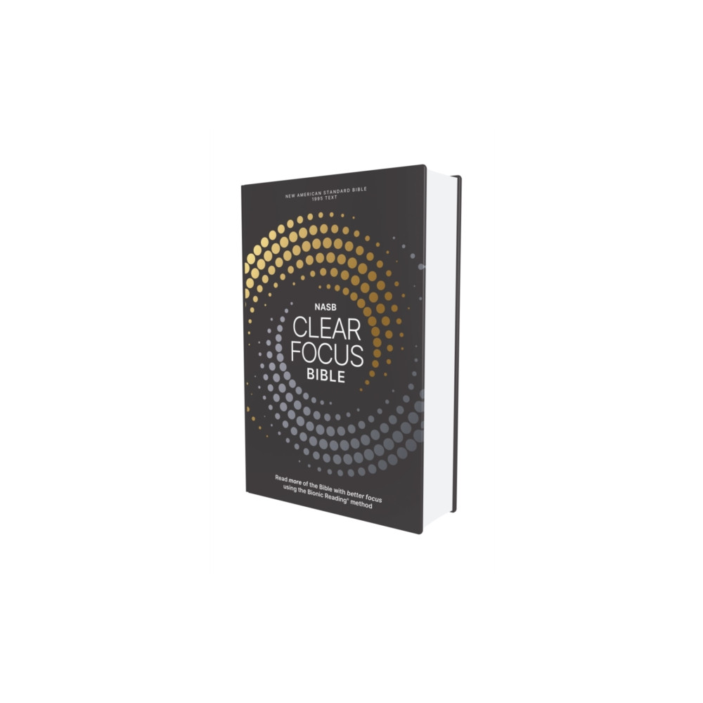 Produktbild för NASB, Clear Focus Bible, Hardcover, Charcoal/Gold (inbunden, eng)