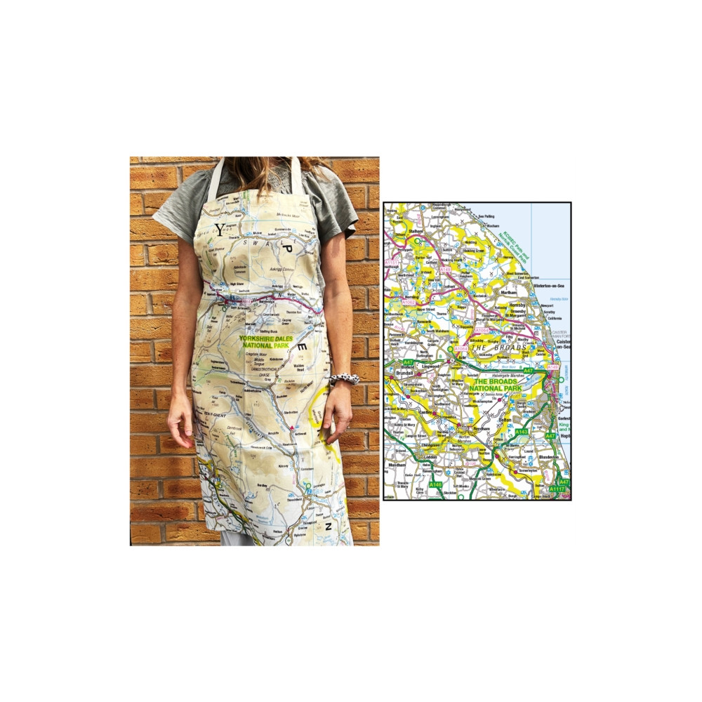 Produktbild för OS Map Adult Apron - The Broads