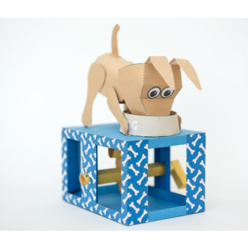 GO ON MAKE ME Dogs Dinner -Rob Ives Paper Animation Kit