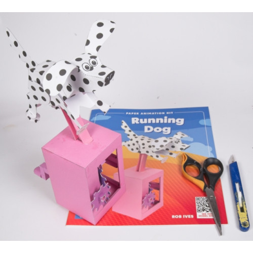 GO ON MAKE ME Running Dog -Rob Ives Paper Animation Kit
