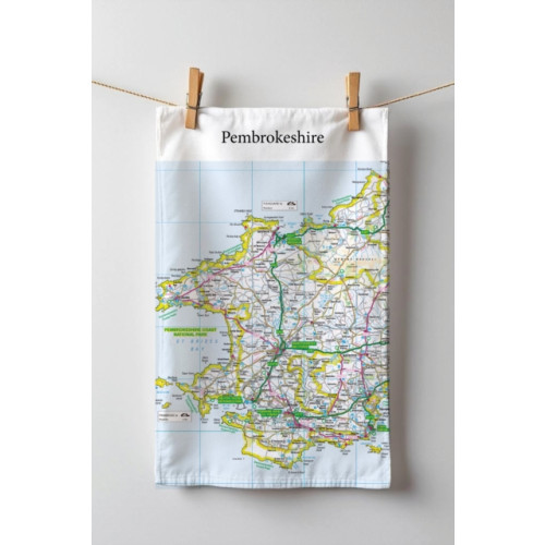 The Sugar Shed OS Map Tea-towel - Pembrokeshire Coast National Park