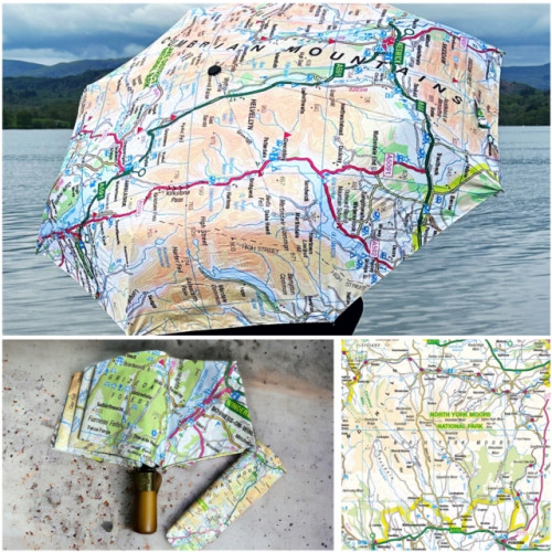 The Sugar Shed OS Map Premium Umbrella - North York Moors National Park